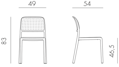 Комплект пластиковых стульев Bora Bistrot Set 2 агава